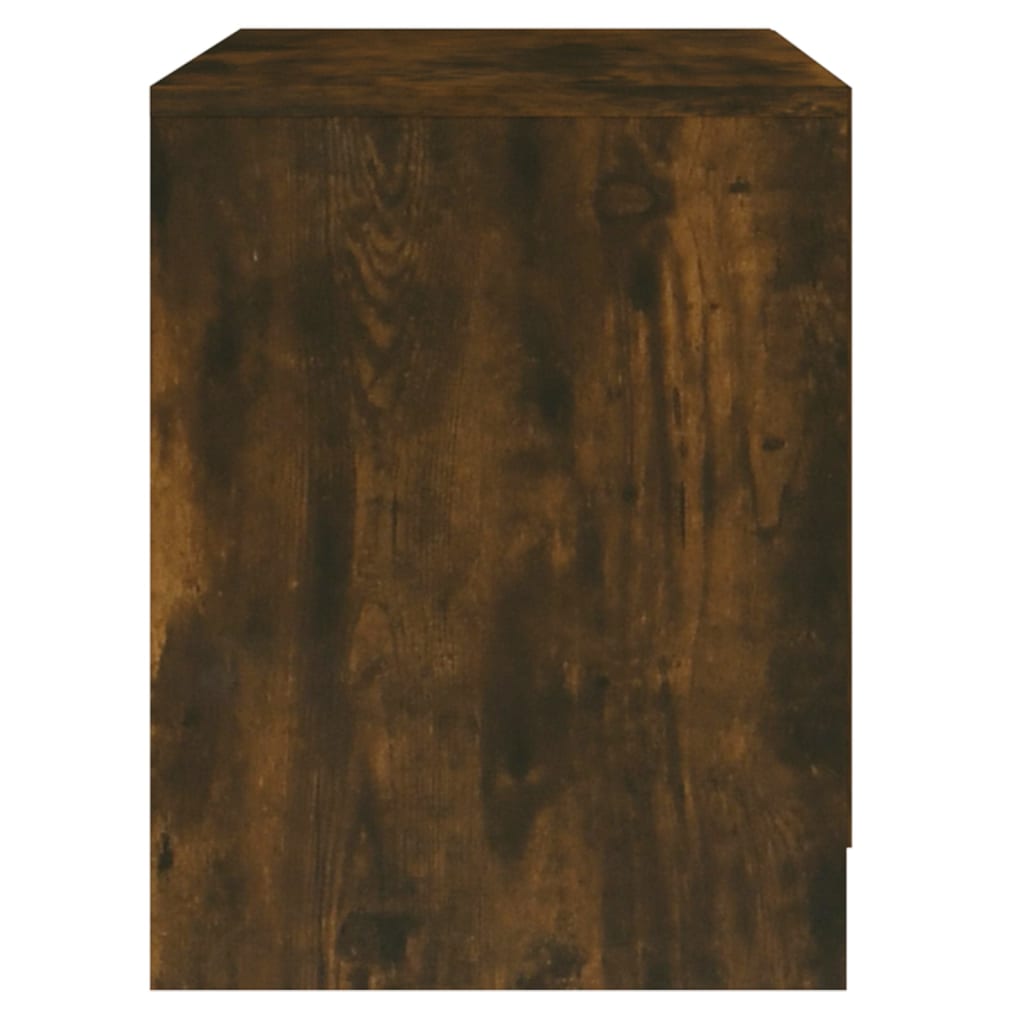 vidaXL Nočna omarica dimljeni hrast 45x34,5x44,5 cm iverna plošča