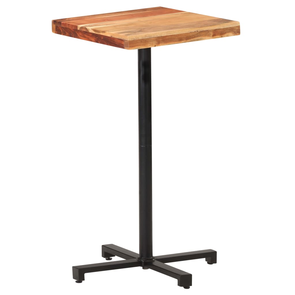 vidaXL Barska miza kvadratna 50x50x110 cm trden akacijev les