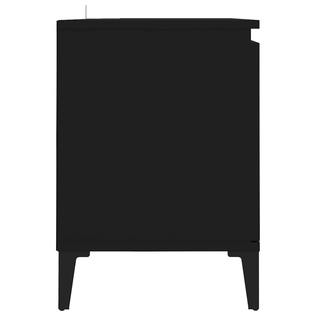 vidaXL TV omarica s kovinskimi nogami črna 103,5x35x50 cm