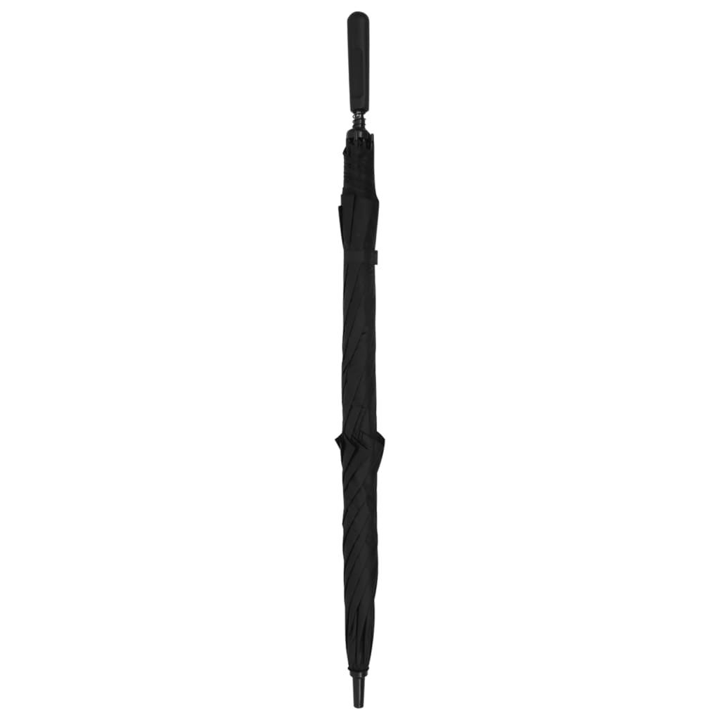 vidaXL Dežnik črn 130 cm