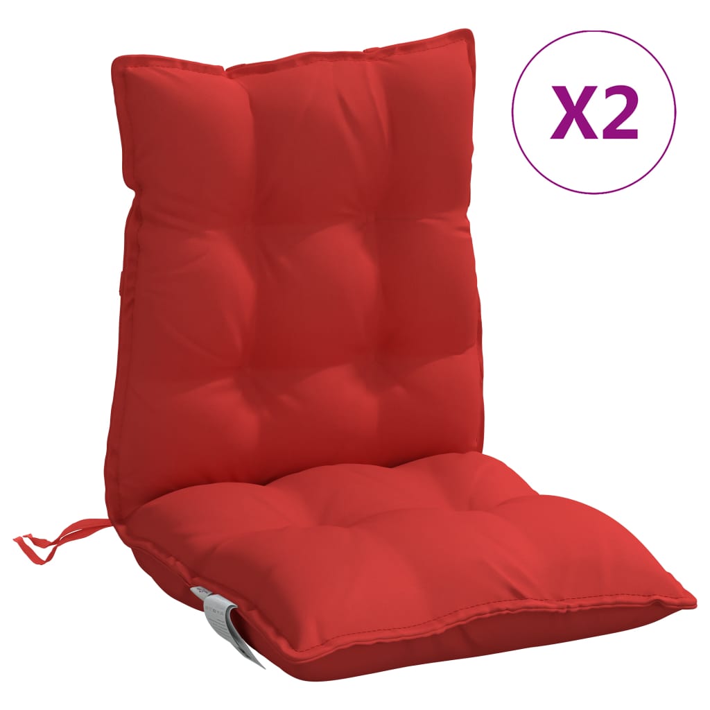 vidaXL Blazina za stol 2 kosa rdeča oxford tkanina