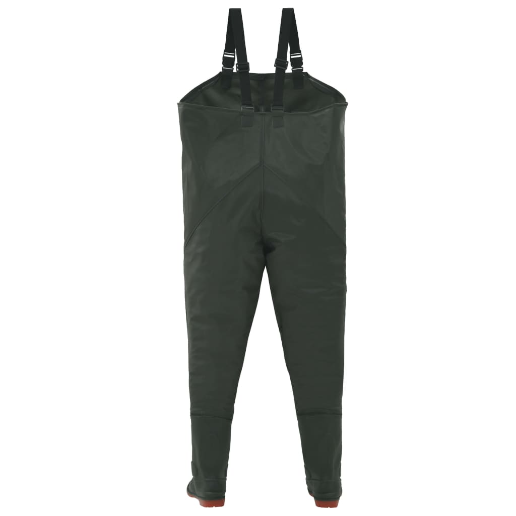 vidaXL Ribiške hlače s škornji zelene velikost 46