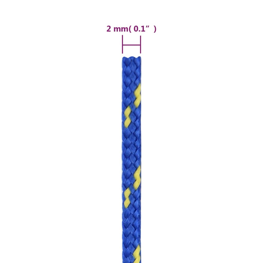 vidaXL Delovna vrv moder 2 mm 250 m polipropilen