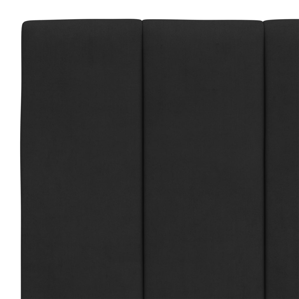 vidaXL Posteljni okvir z vzglavjem črn 120x200 cm žamet