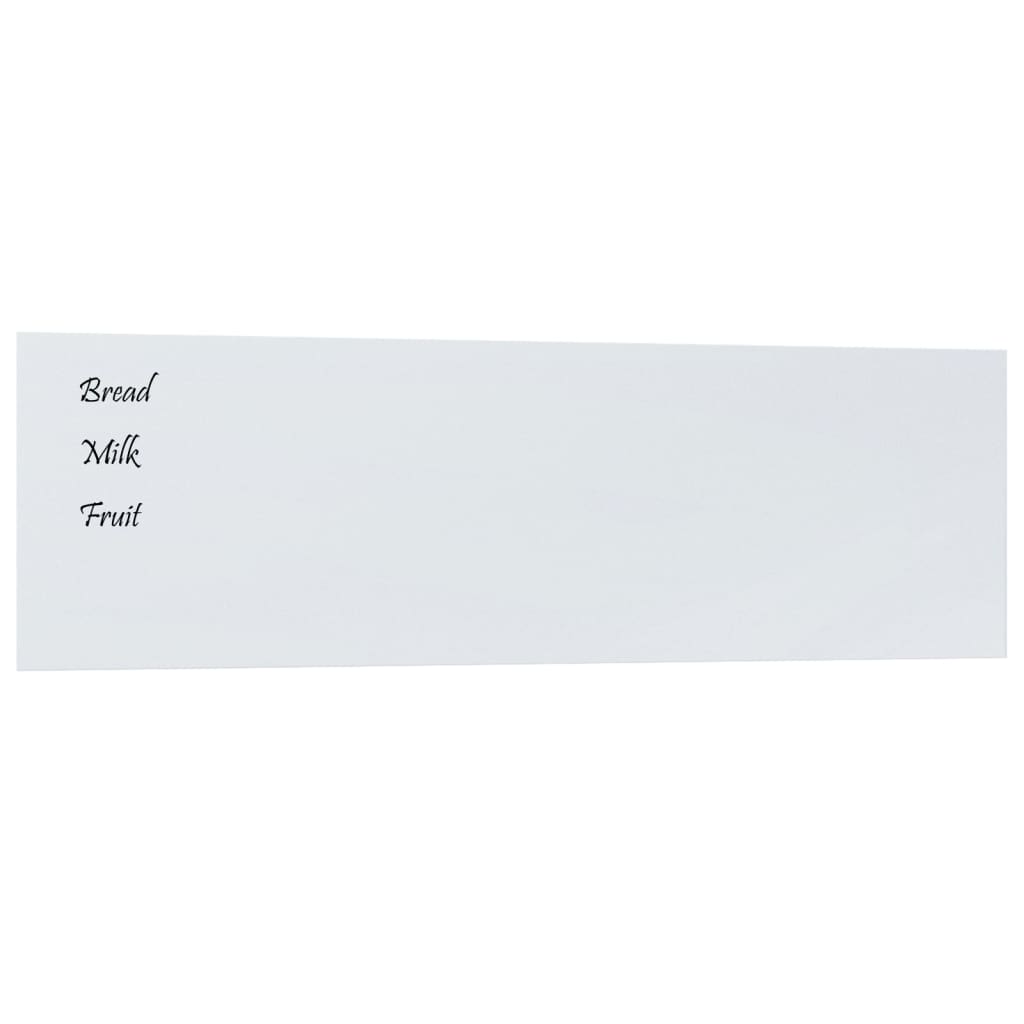 vidaXL Stenska magnetna tabla bela 100x30 cm kaljeno steklo
