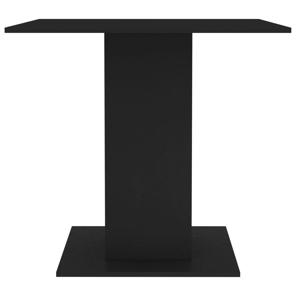 vidaXL Jedilna miza črna 80x80x75 cm iverna plošča