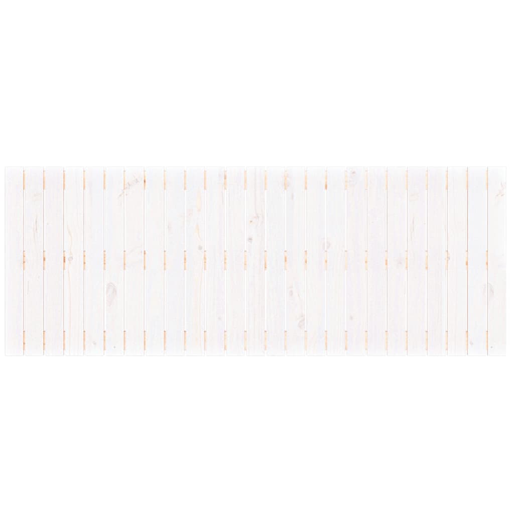 vidaXL Stensko posteljno vzglavje belo 159,5x3x60 cm trdna borovina