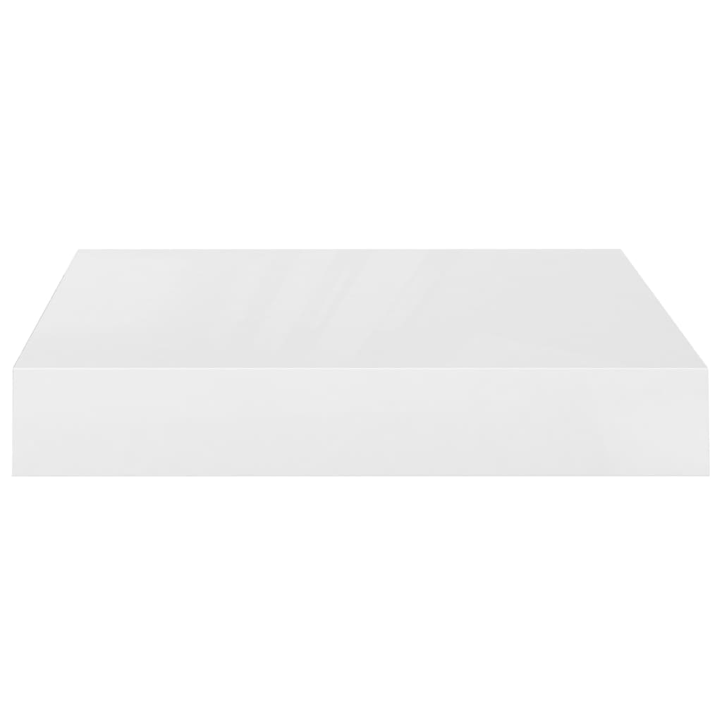 vidaXL Lebdeča polica visok sijaj bela 23x23,5x3,8 cm MDF