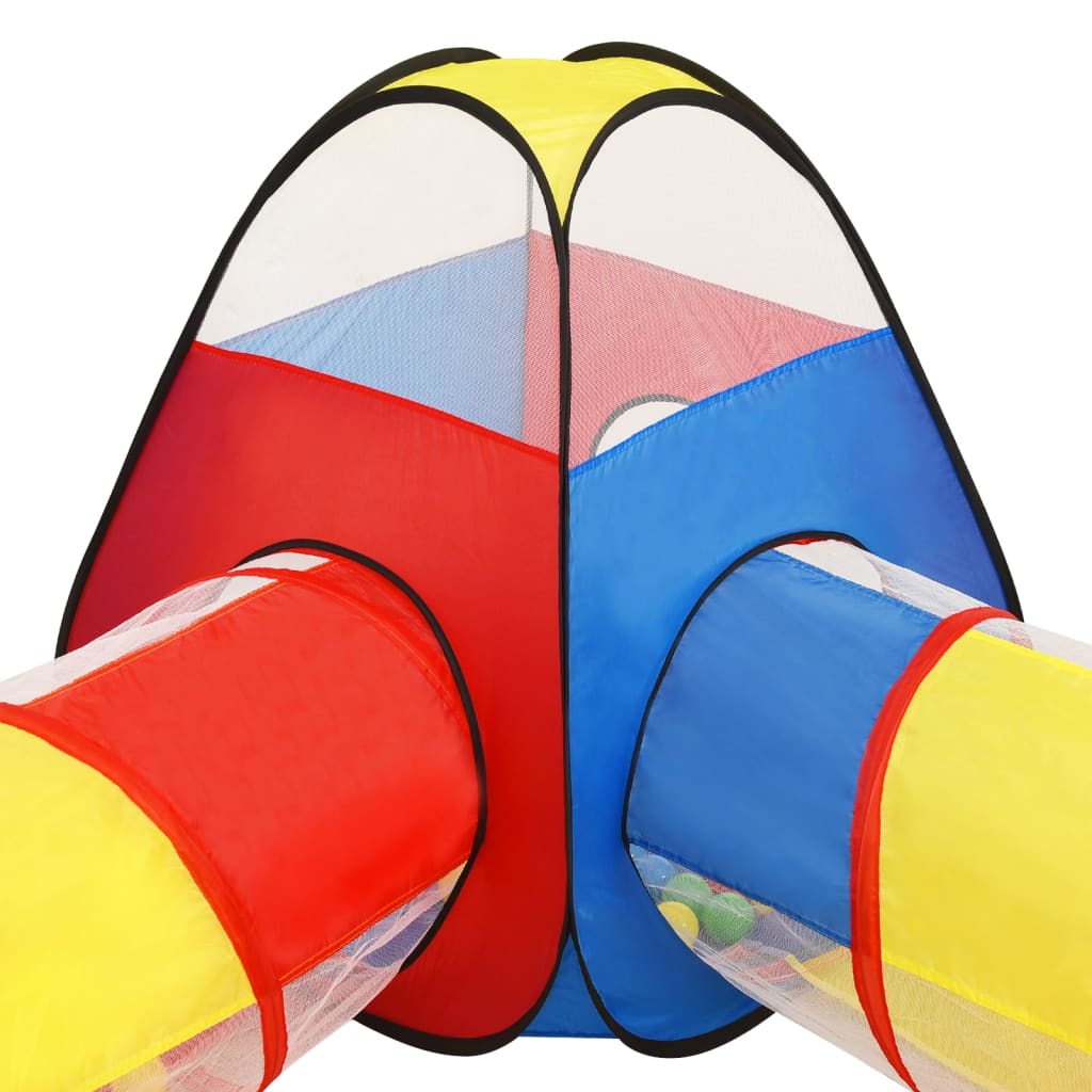 vidaXL Otroški šotor za igranje večbarven 190x264x90 cm
