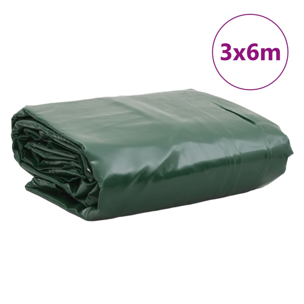 vidaXL Ponjava zelena 3x6 m 650 g/m²