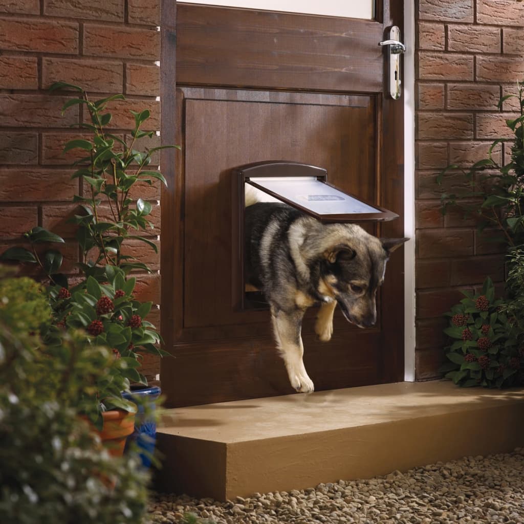 PetSafe Dvosmerna vrata za pse 755 srednja 26,7x22,8 cm rjava