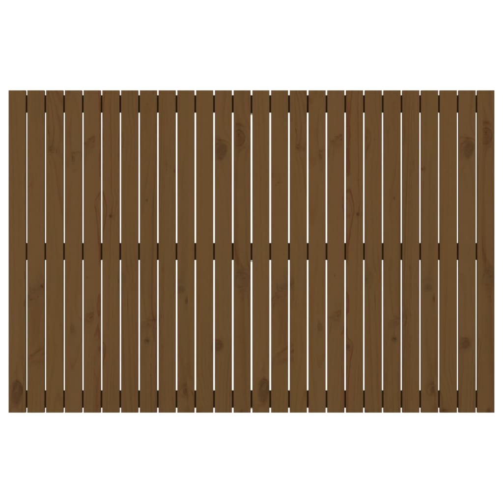 vidaXL Stensko posteljno vzglavje medeno rjavo 166x3x110 cm borovina