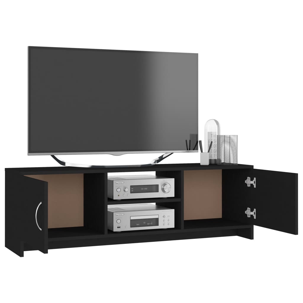 vidaXL TV omarica črna 120x30x37,5 cm iverna plošča