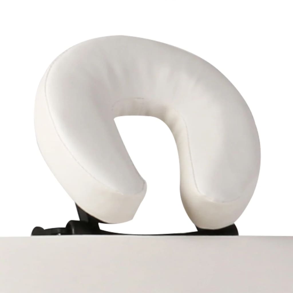 Krem bela zložljiva masažna miza z 3 območji in aluminjastim okvirjem