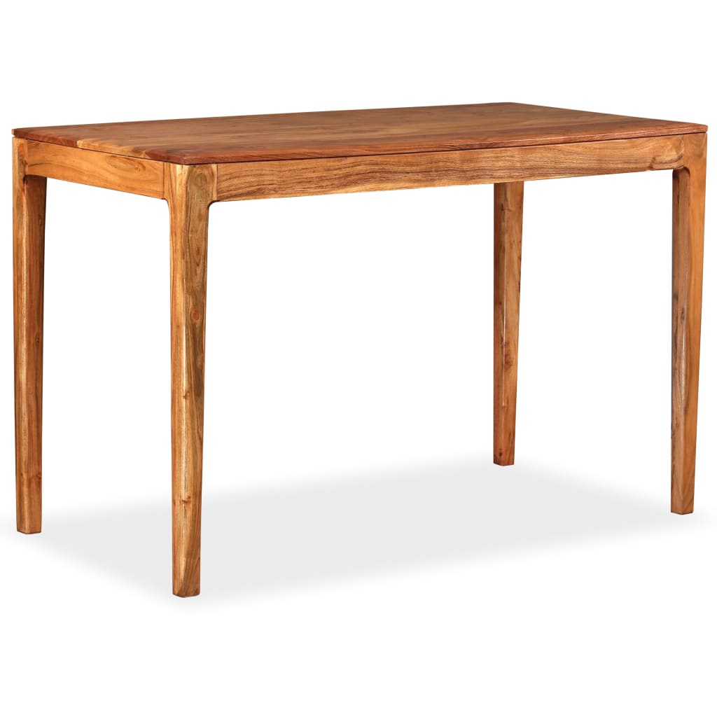 vidaXL Jedilna miza iz trdnega lesa 118x60x76 cm