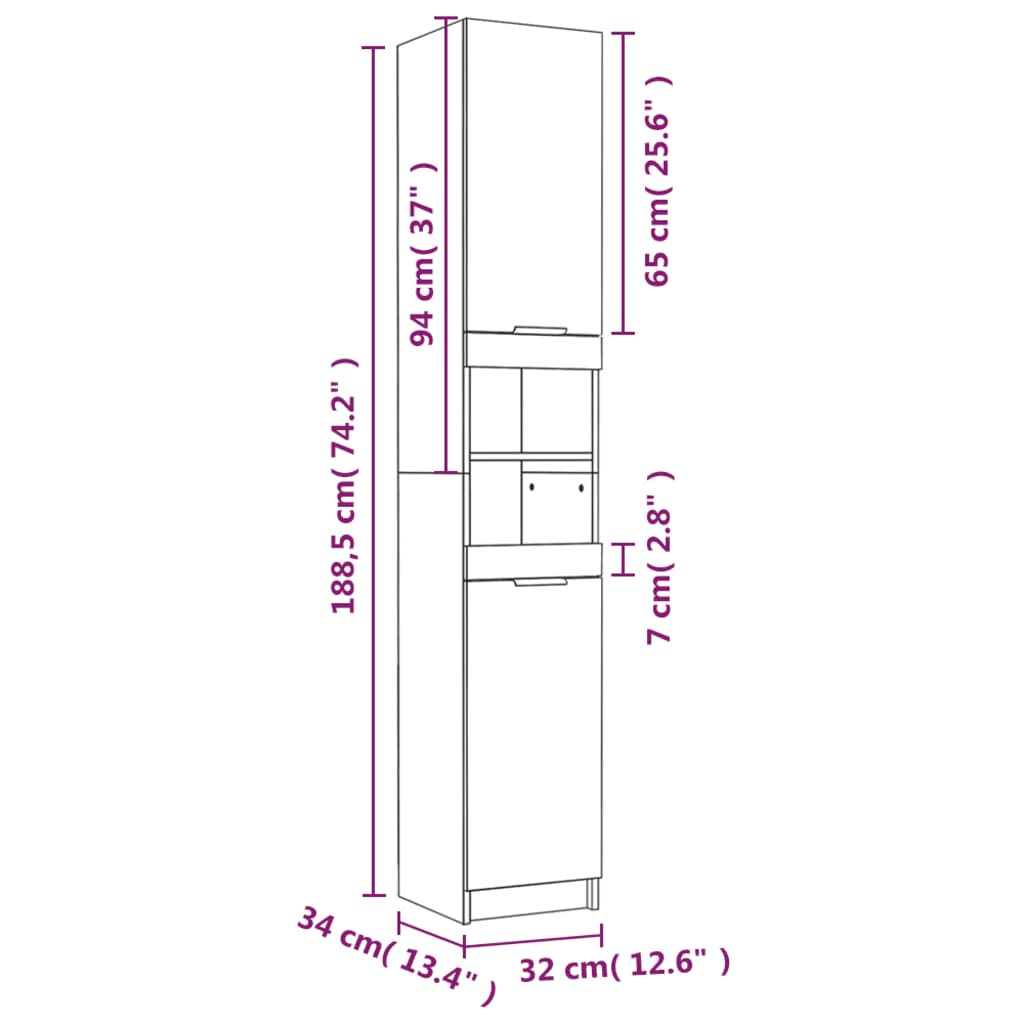 vidaXL Komplet kopalniških omaric 4-delni bel konstruiran les