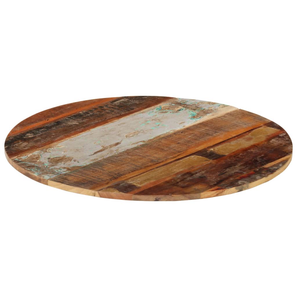 vidaXL Okrogla mizna plošča 80 cm 15-16 mm trden predelan les