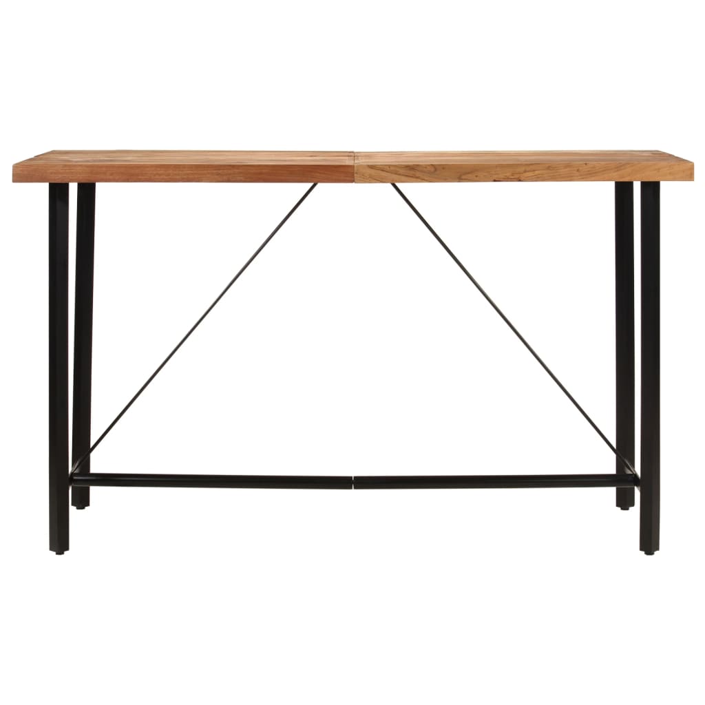 vidaXL Barska miza 180x70x107 cm trden akacijev les in železo