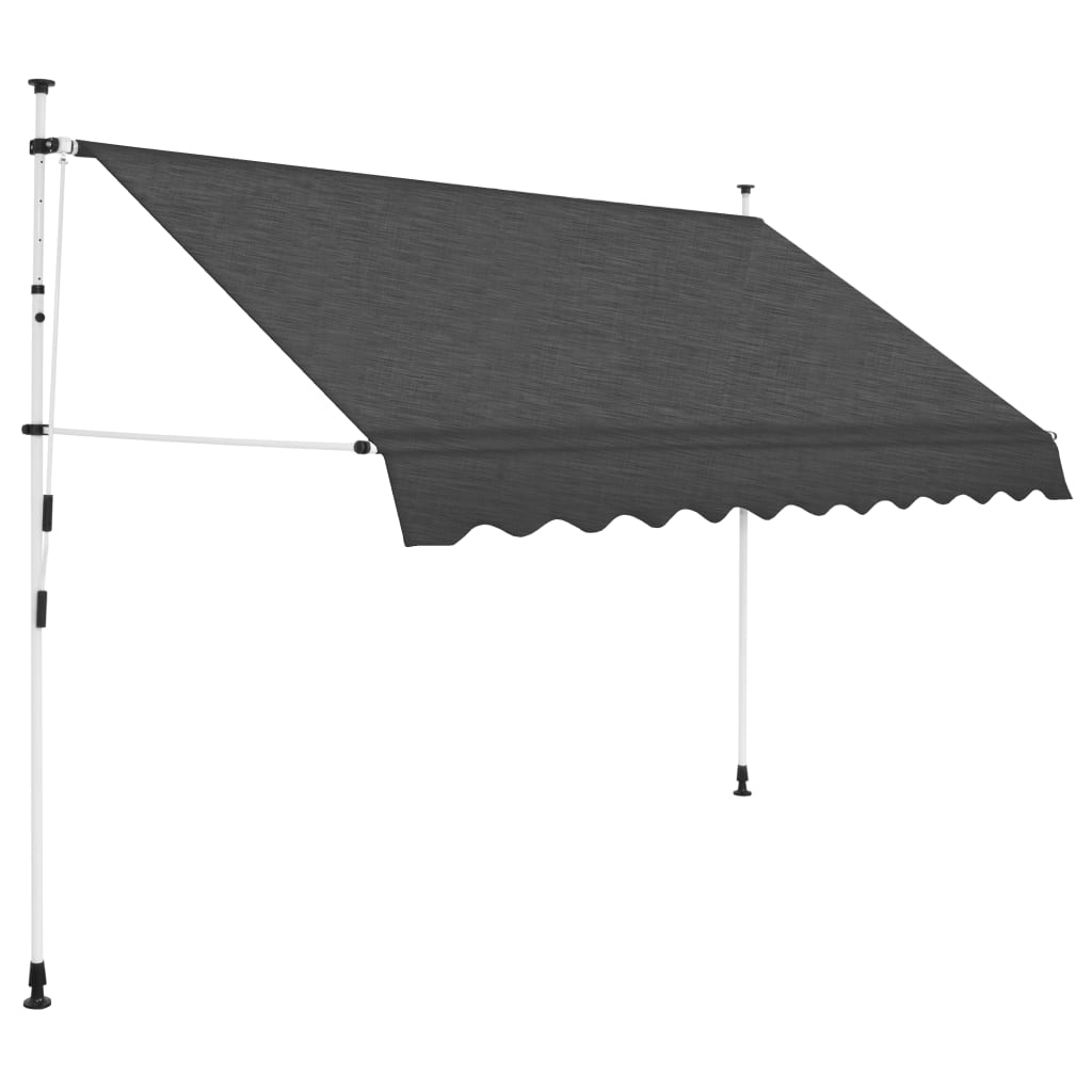 vidaXL Ročno zložljiva tenda 250 cm antracitna