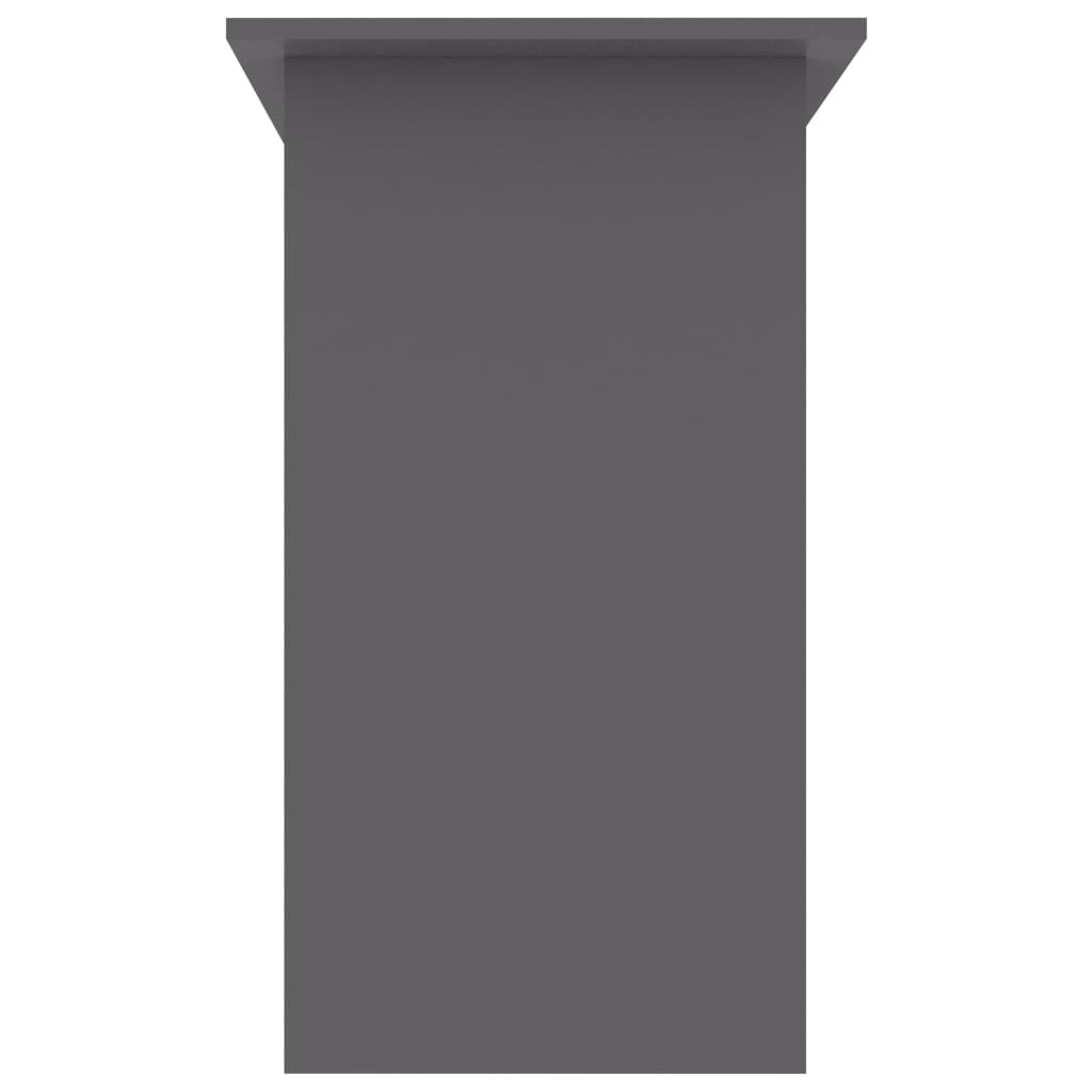 vidaXL Pisalna miza siva 80x45x74 cm iverna plošča