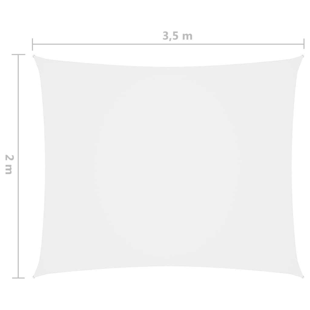 vidaXL Senčno jadro oksford blago pravokotno 2x3,5 m belo