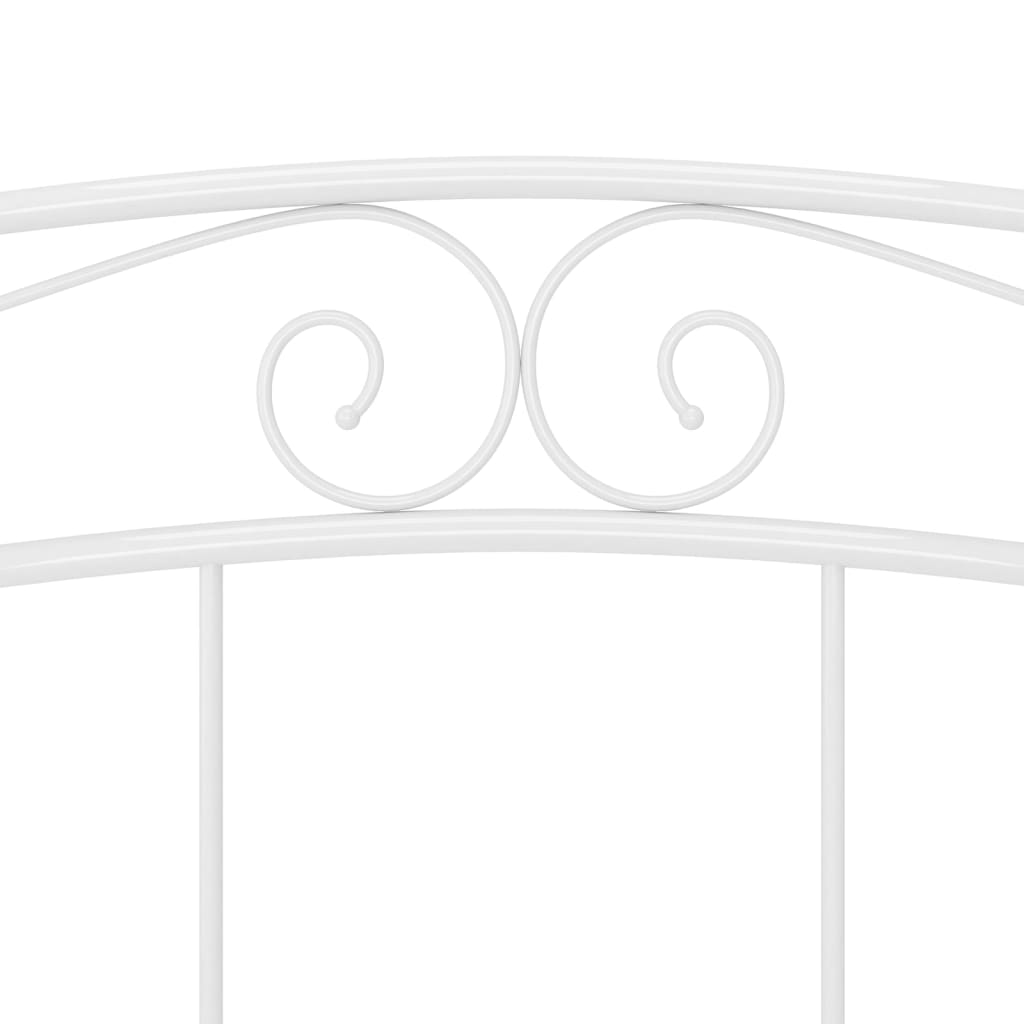 vidaXL Posteljni okvir bel kovinski 180x200 cm