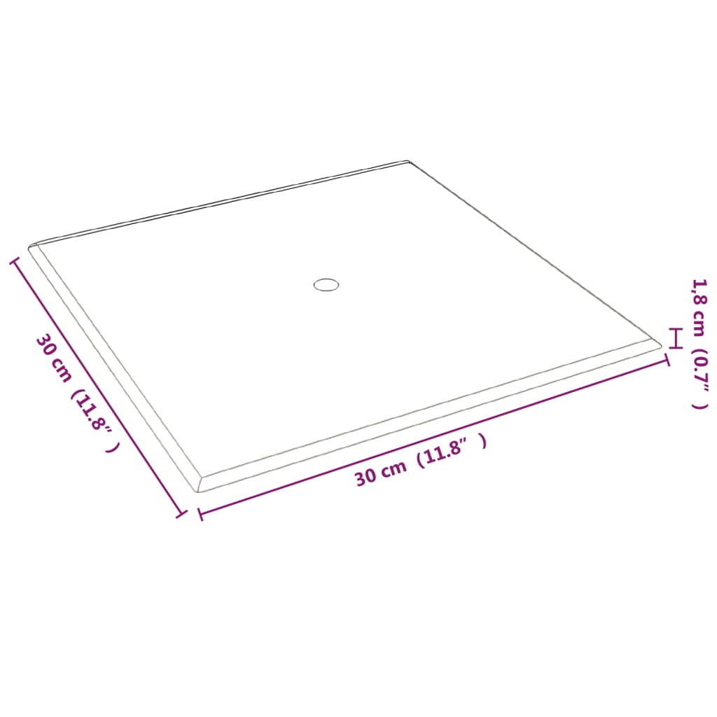 vidaXL Stenski paneli 12 kosov rjavi 30x30 cm blago 1,08 m²