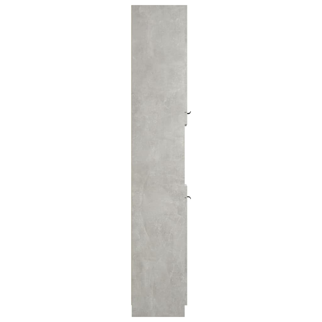 vidaXL Kopalniška omarica betonsko siva 32x34x188,5 cm konstruiran les