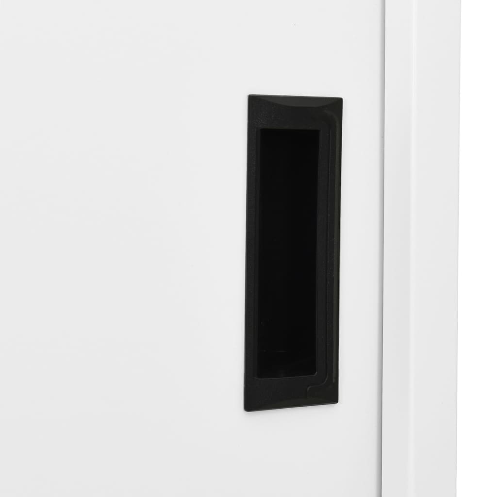 vidaXL Pisarniška omara z drsnimi vrati bela 90x40x180 cm