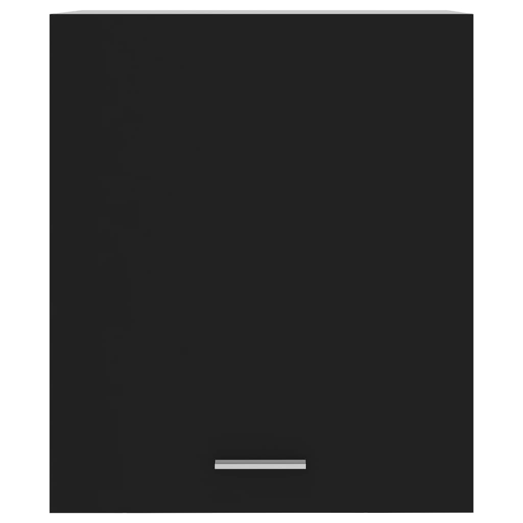vidaXL Viseča omarica črna 50x31x60 cm iverna plošča