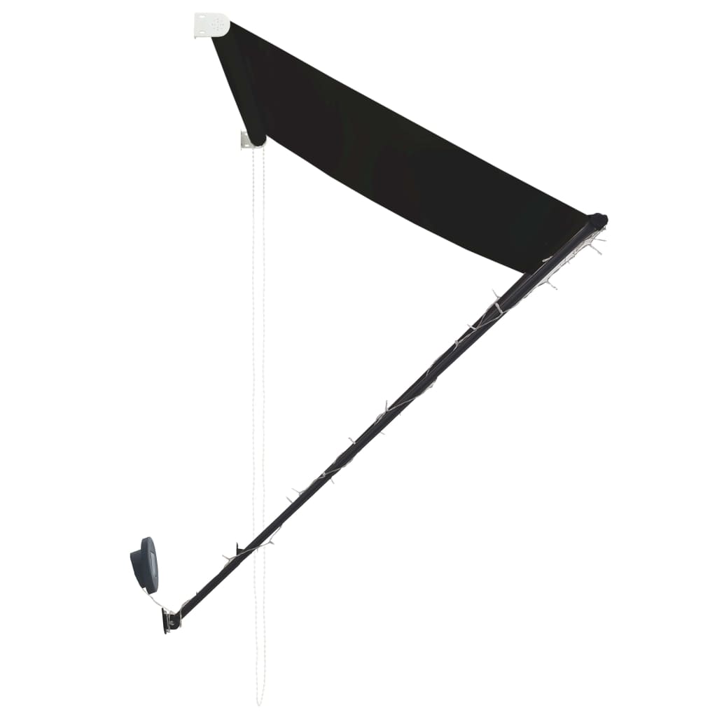 vidaXL Zložljiva tenda z LED lučmi 300x150 cm antracitna