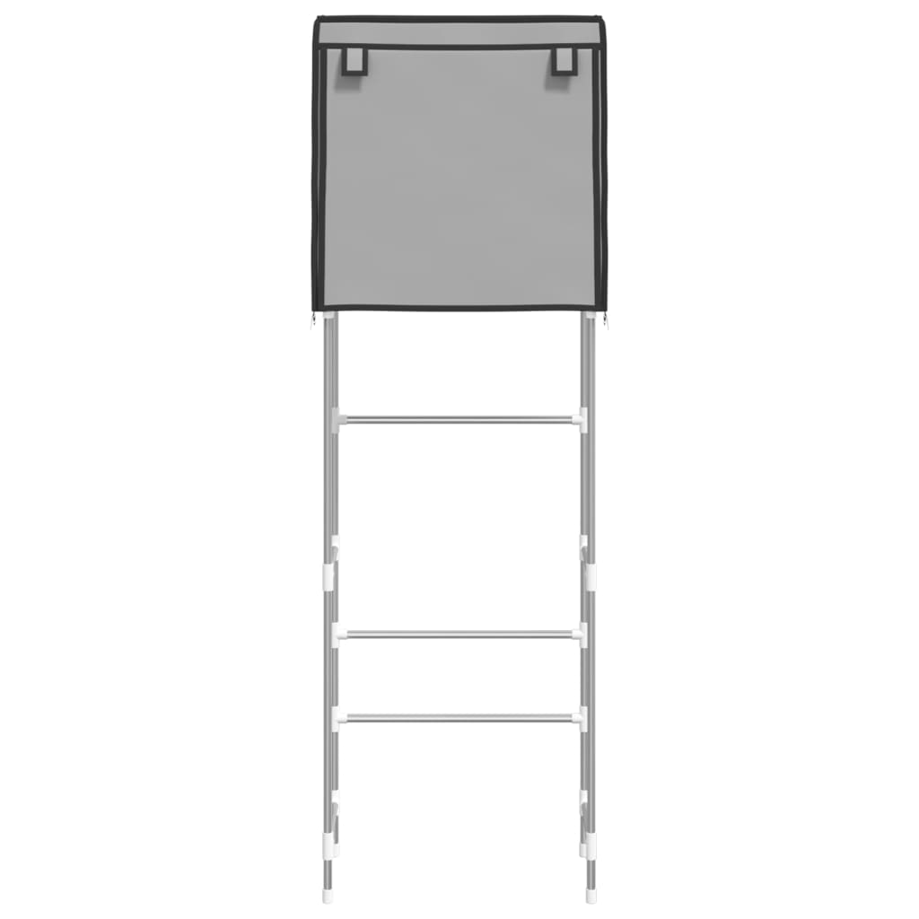vidaXL Stojalo za nad stranišče 2-nadstropno sivo 56x30x170 cm železo