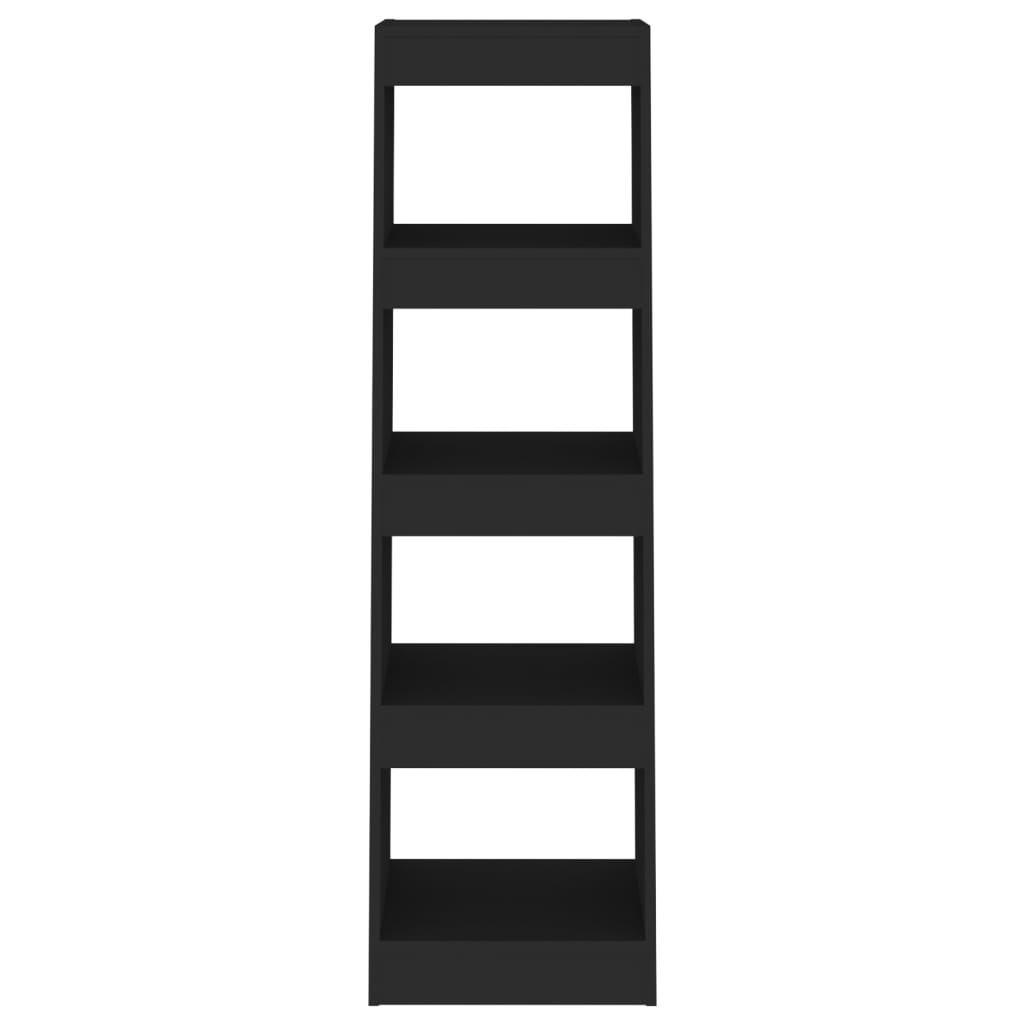 vidaXL Knjižna omara/pregrada črna 40x30x135 cm