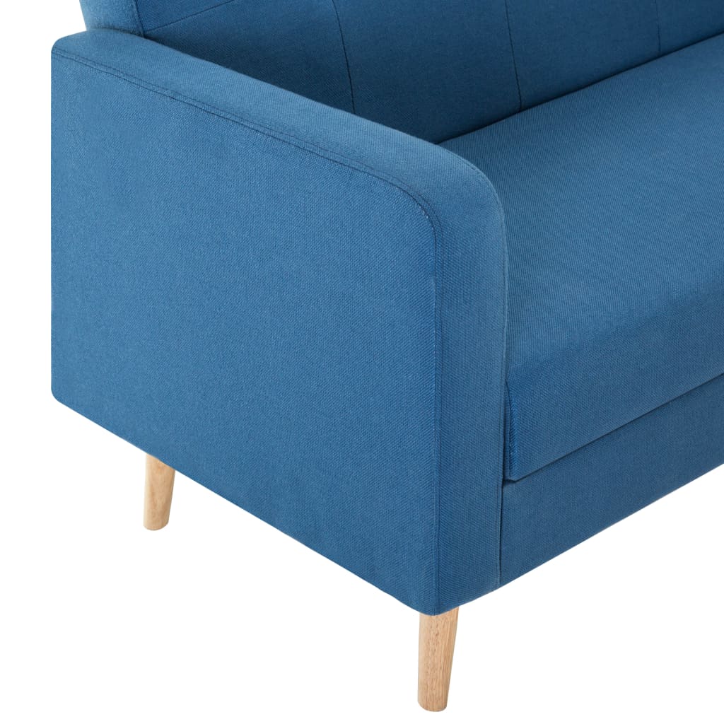 vidaXL Kavč iz blaga modre barve