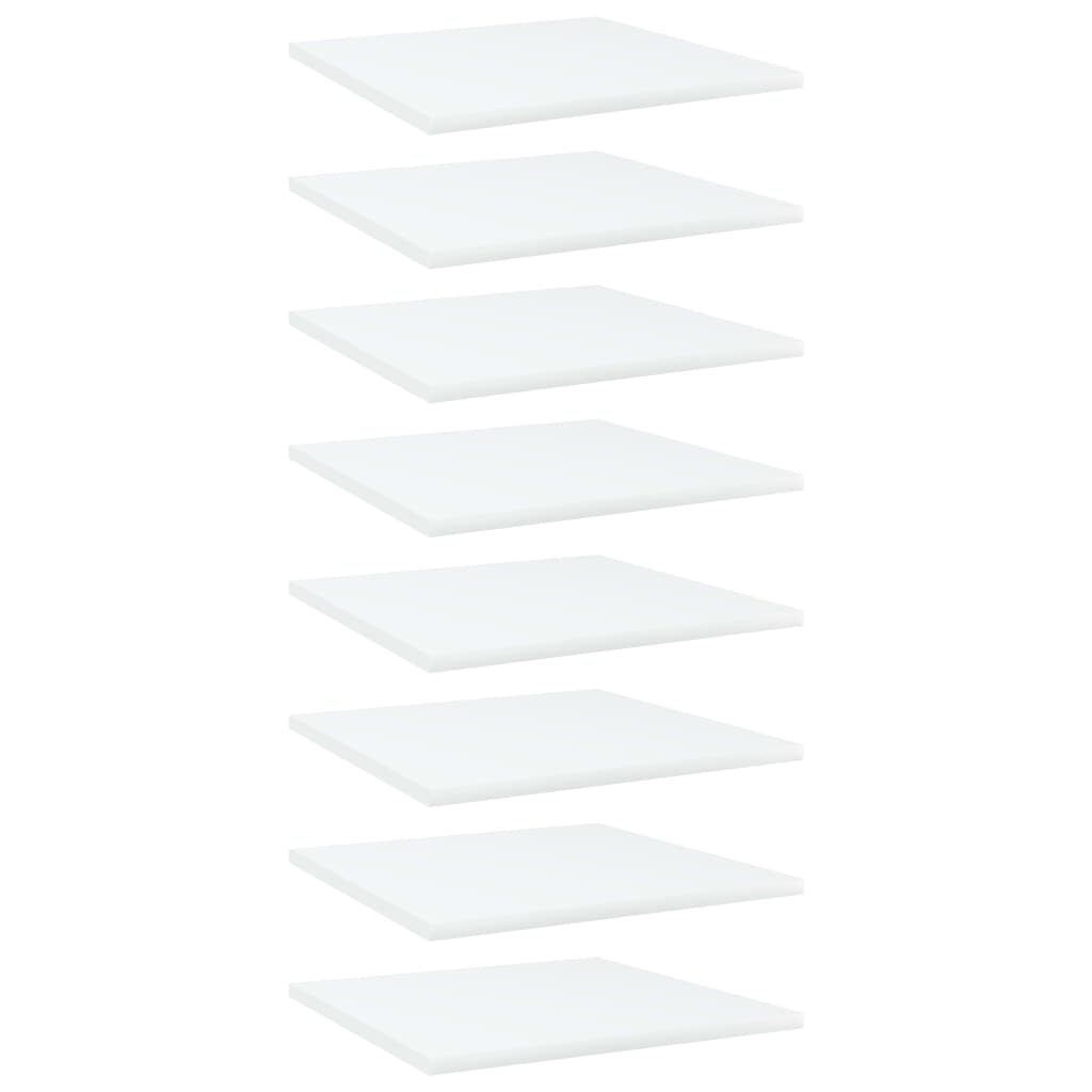 vidaXL Dodatne police za omaro 8 kosov bele 40x40x1,5 cm iverna plošča