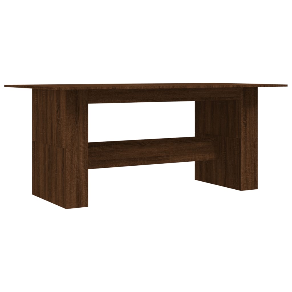 vidaXL Jedilna miza rjavi hrast 180x90x76 cm inženirski les