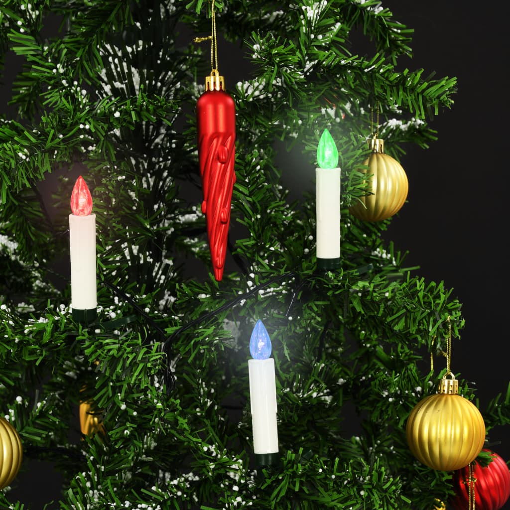 vidaXL Božične brezžične LED svečke z daljincem 20 kosov RGB