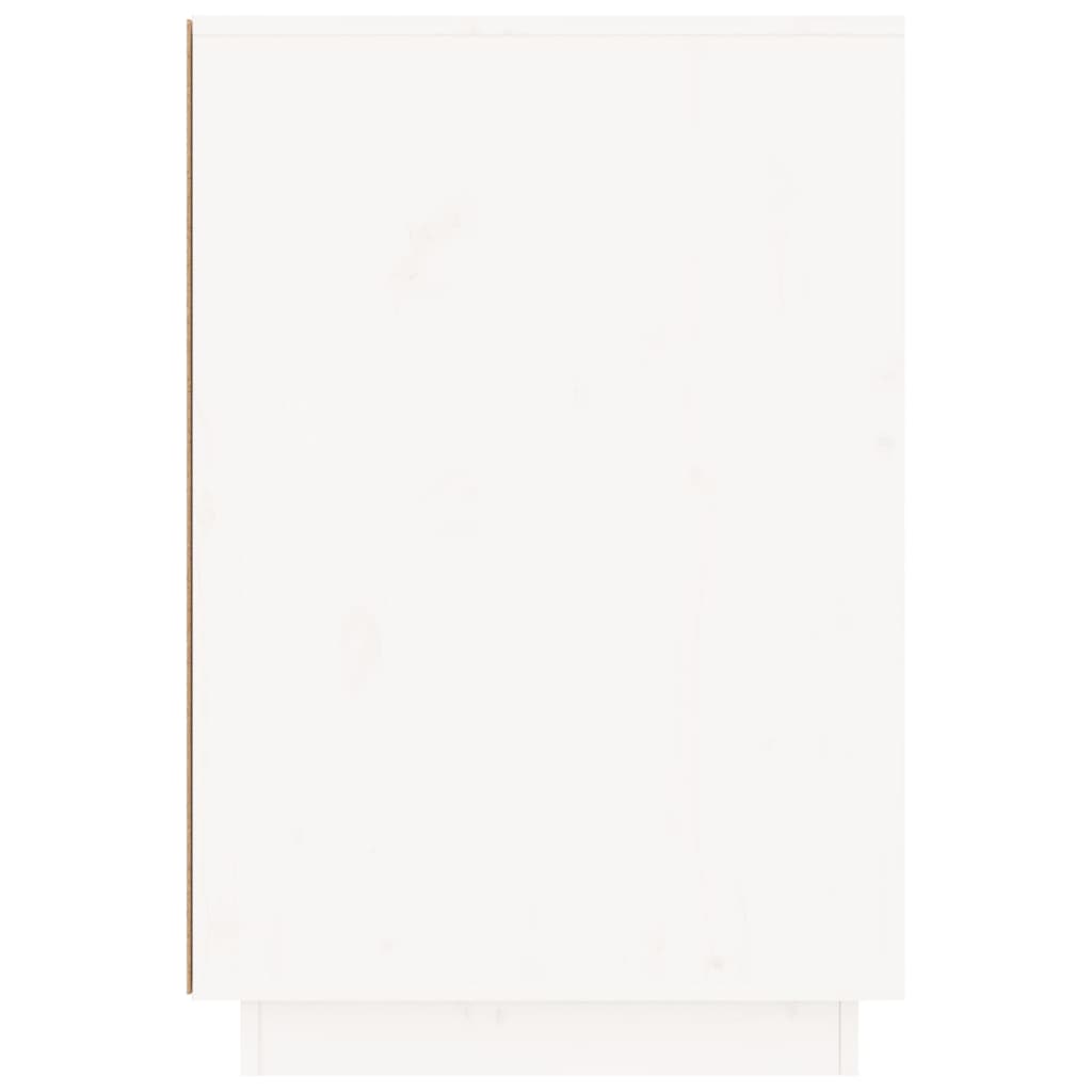vidaXL Pisalna miza bela 140x50x75 cm trdna borovina