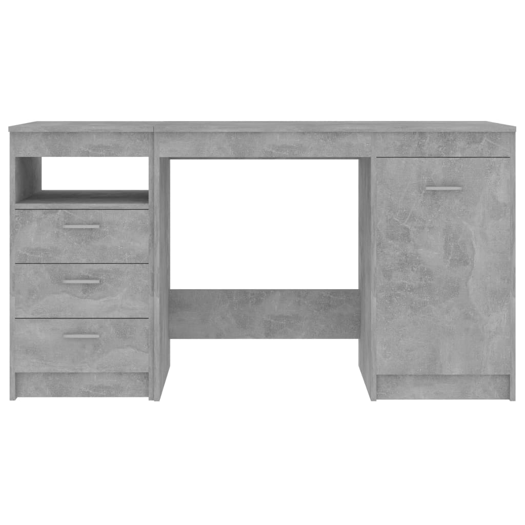 vidaXL Pisalna miza betonsko siva 140x50x76 cm iverna plošča