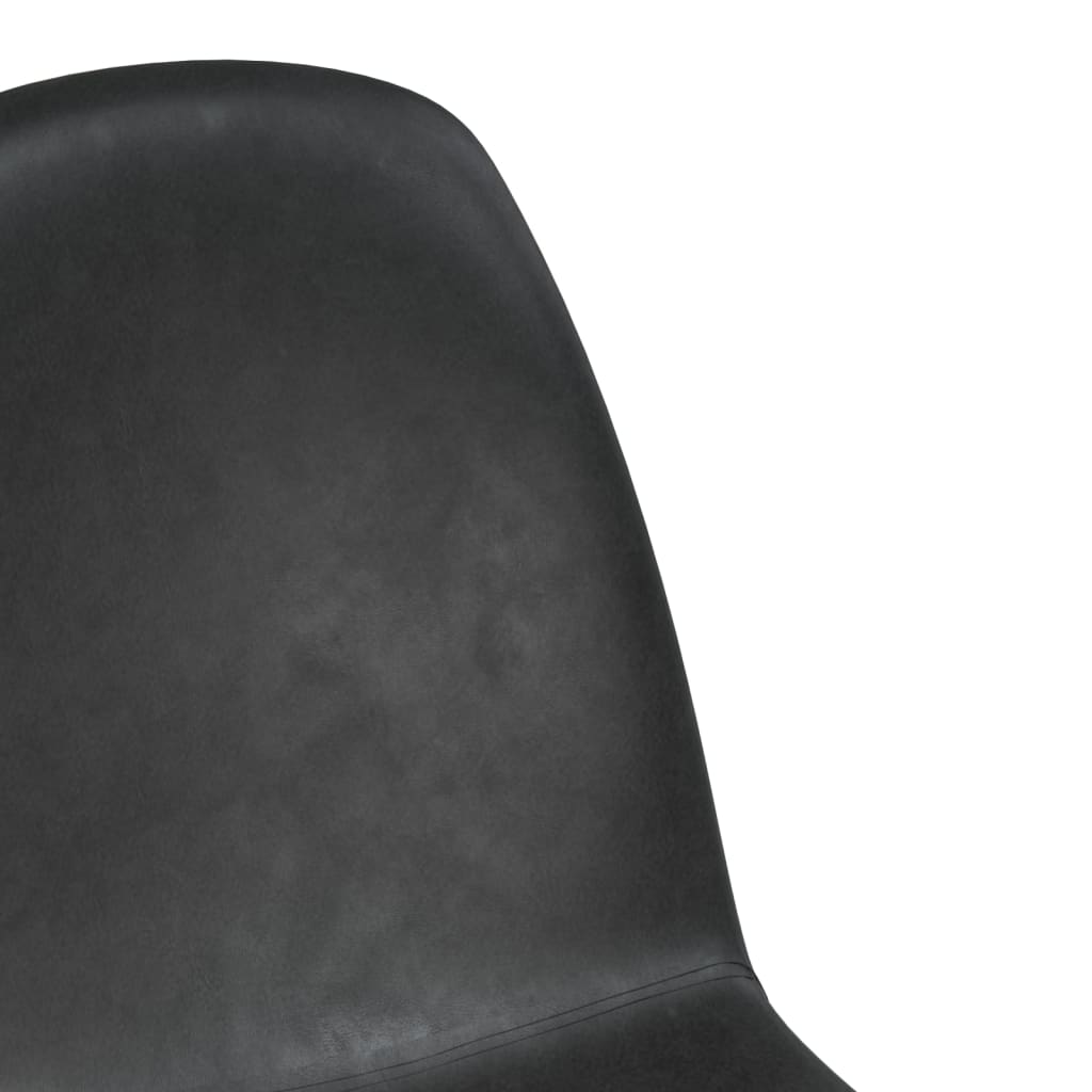 vidaXL Jedilni stoli 6 kosov črno umetno usnje