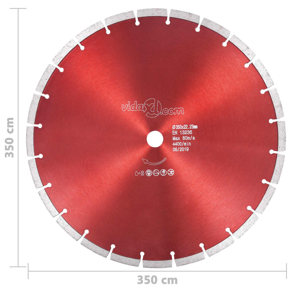 vidaXL Diamantni rezalni disk iz jekla 350 mm