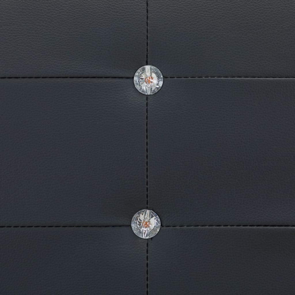 vidaXL Postelja z vzmetnico iz sp. pene črno umetno usnje 140x200 cm