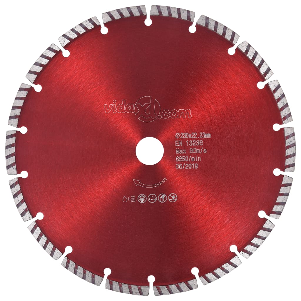 vidaXL Diamantni rezalni disk s turbo jeklom 230 mm
