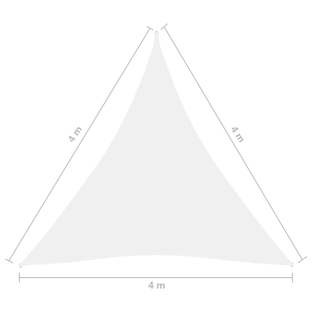 vidaXL Senčno jadro oksford blago trikotno 4x4x4 m belo
