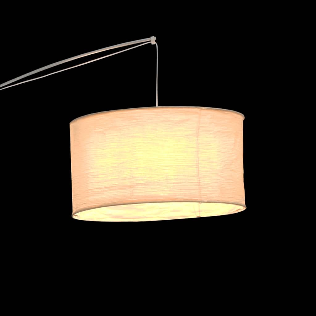 Stoječa svetilka smetaneve barve z nastavljivim lokom 192 cm
