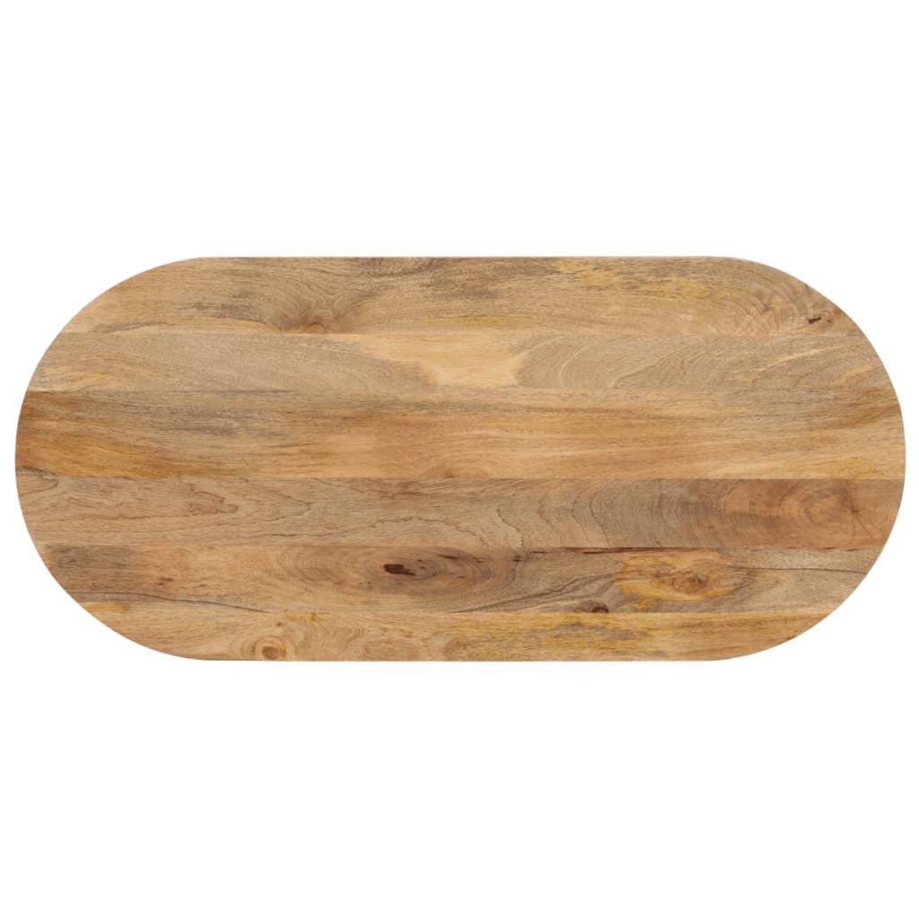 vidaXL Mizna plošča 80x40x3,8 cm ovalna trden mangov les