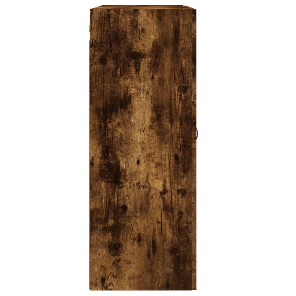 vidaXL Stenska omarica dimljen hrast 69,5x34x90 cm inženirski les