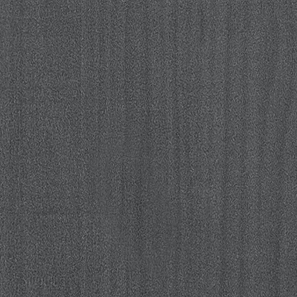 vidaXL Posteljni okvir siv iz borovine 140x190 cm