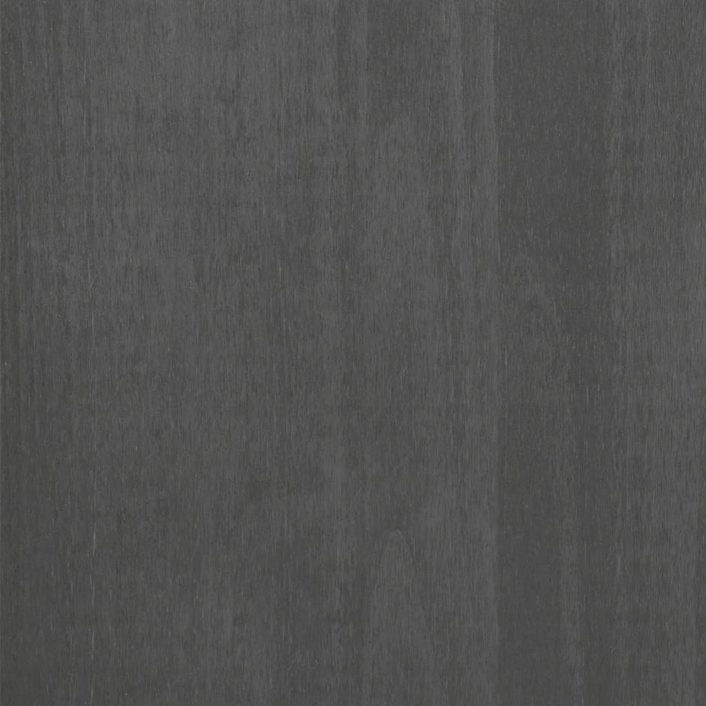 vidaXL Knjižna omara HAMAR temno siva 85x35x112 cm trdna borovina