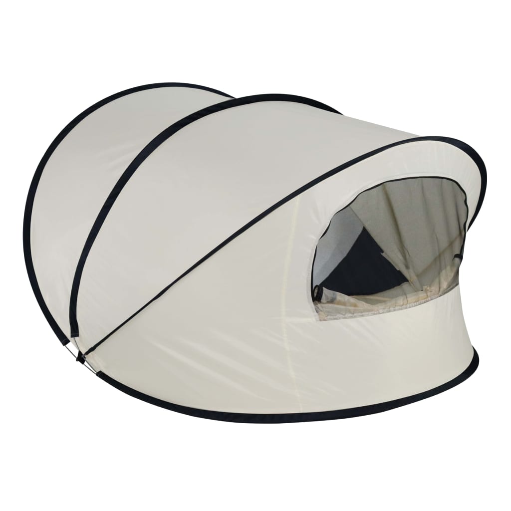 DERYAN Pop-up šotor za plažo XXL 155x133x95 cm krem